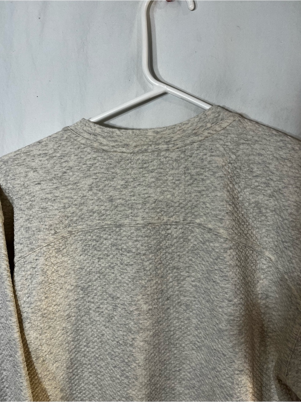 NWT Lululemon All Yours Crew Textured Cotton-Blend Heathered Gray Size 6 - Picture 6 of 8